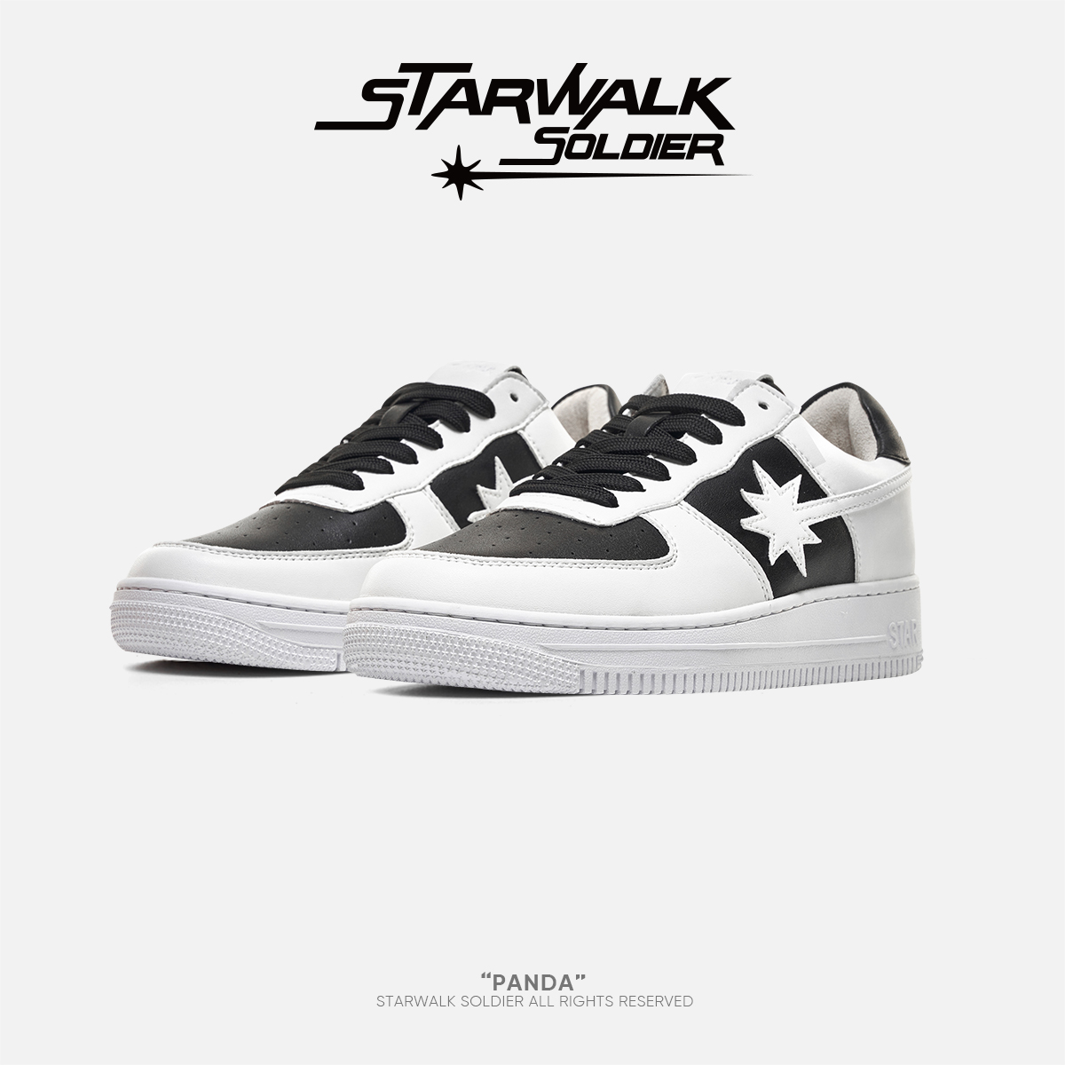 STARWALK SOLDIER 黑白熊猫流星鞋