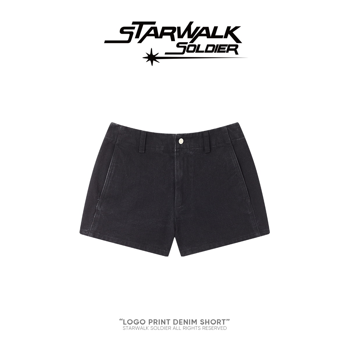 STARWALK SOLDIER 印花牛仔短裤
