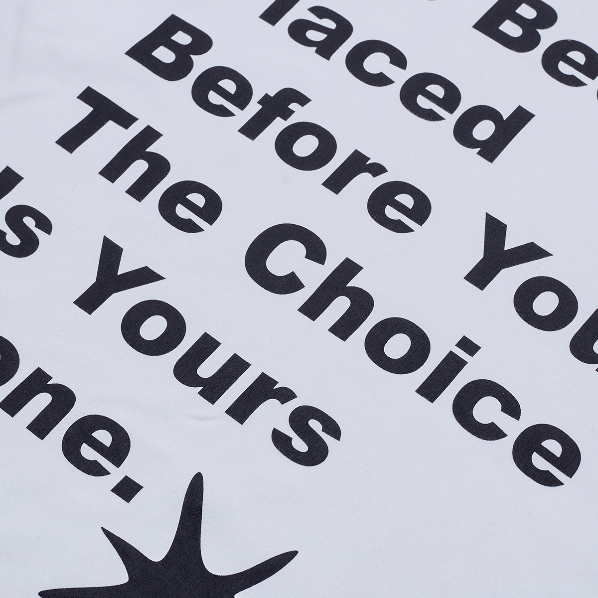 STARWALK SOLDIER 小高领大字印花短袖 白色