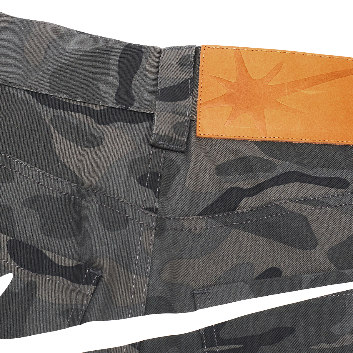 STARWALK SOLDIER 黑灰迷彩星星印花工装裤