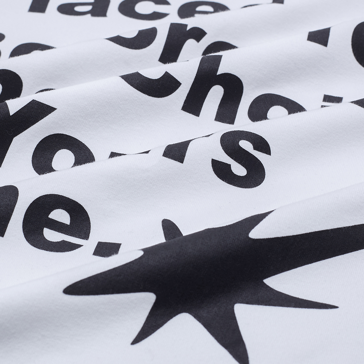 STARWALK SOLDIER 小高领大字印花短袖 白色