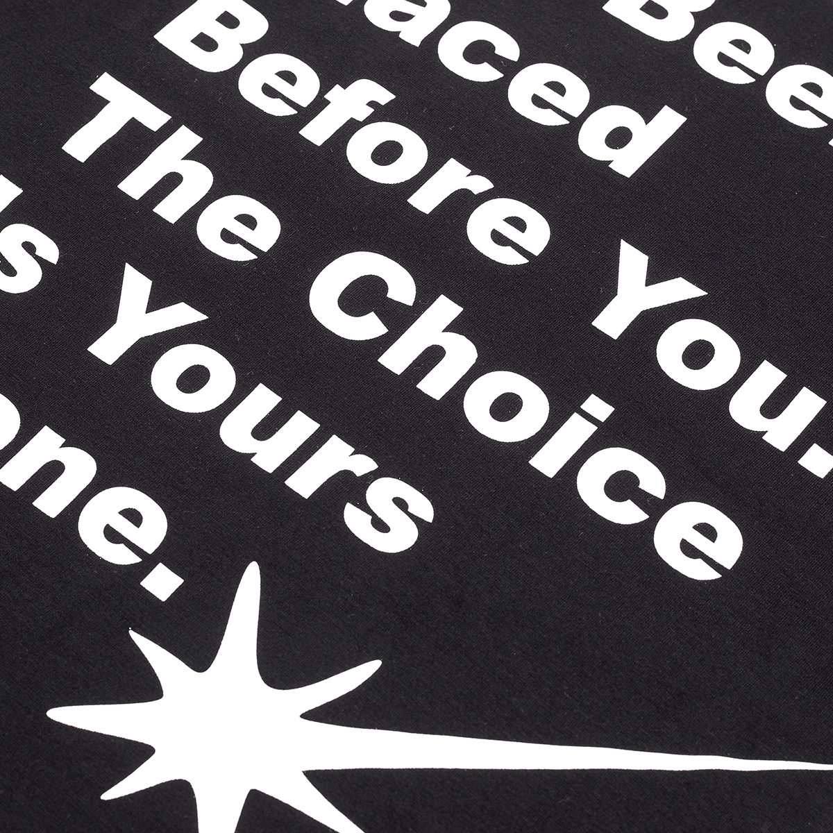 STARWALK SOLDIER 小高领大字印花短袖 黑色