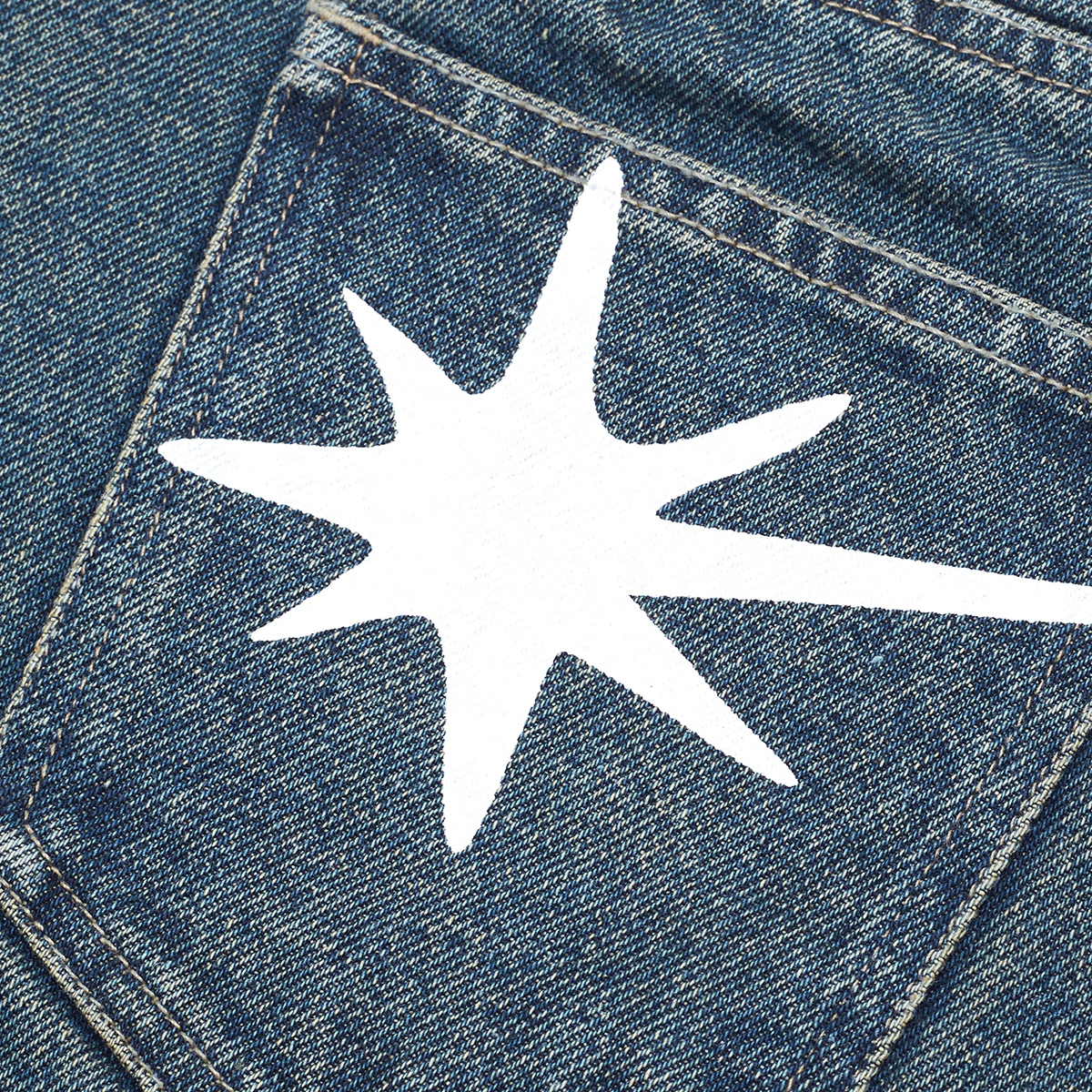 STARWALK SOLDIER 口袋星星印花牛仔裙裤