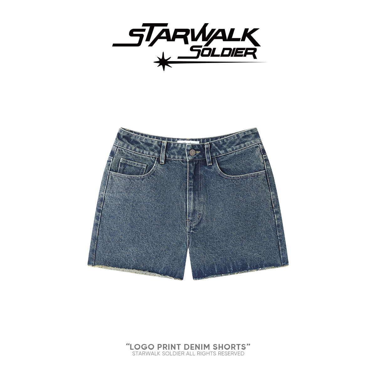 STARWALK SOLDIER 口袋星星印花牛仔裙裤