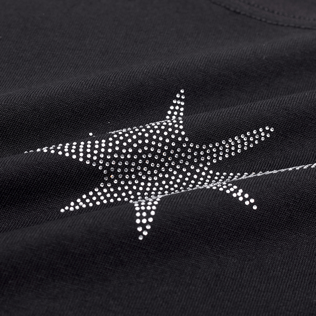STARWALK SOLDIER 修身烫钻短袖 黑