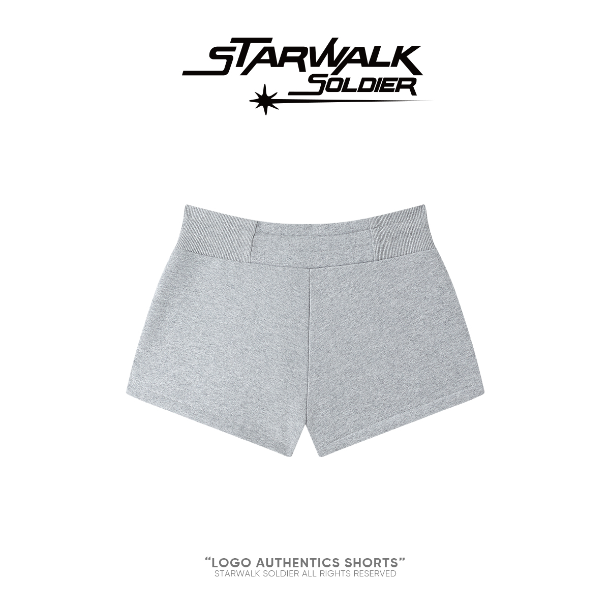STARWALK SOLDIER 小logo刺绣卫裤短裤 灰