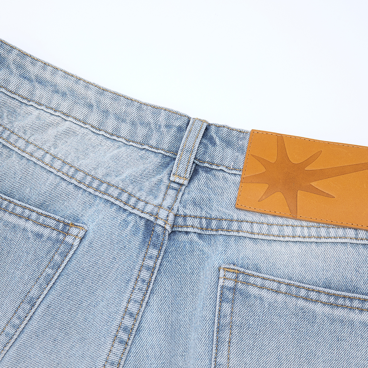 STARWALK SOLDIER 作旧洗水微喇牛仔裤 浅蓝