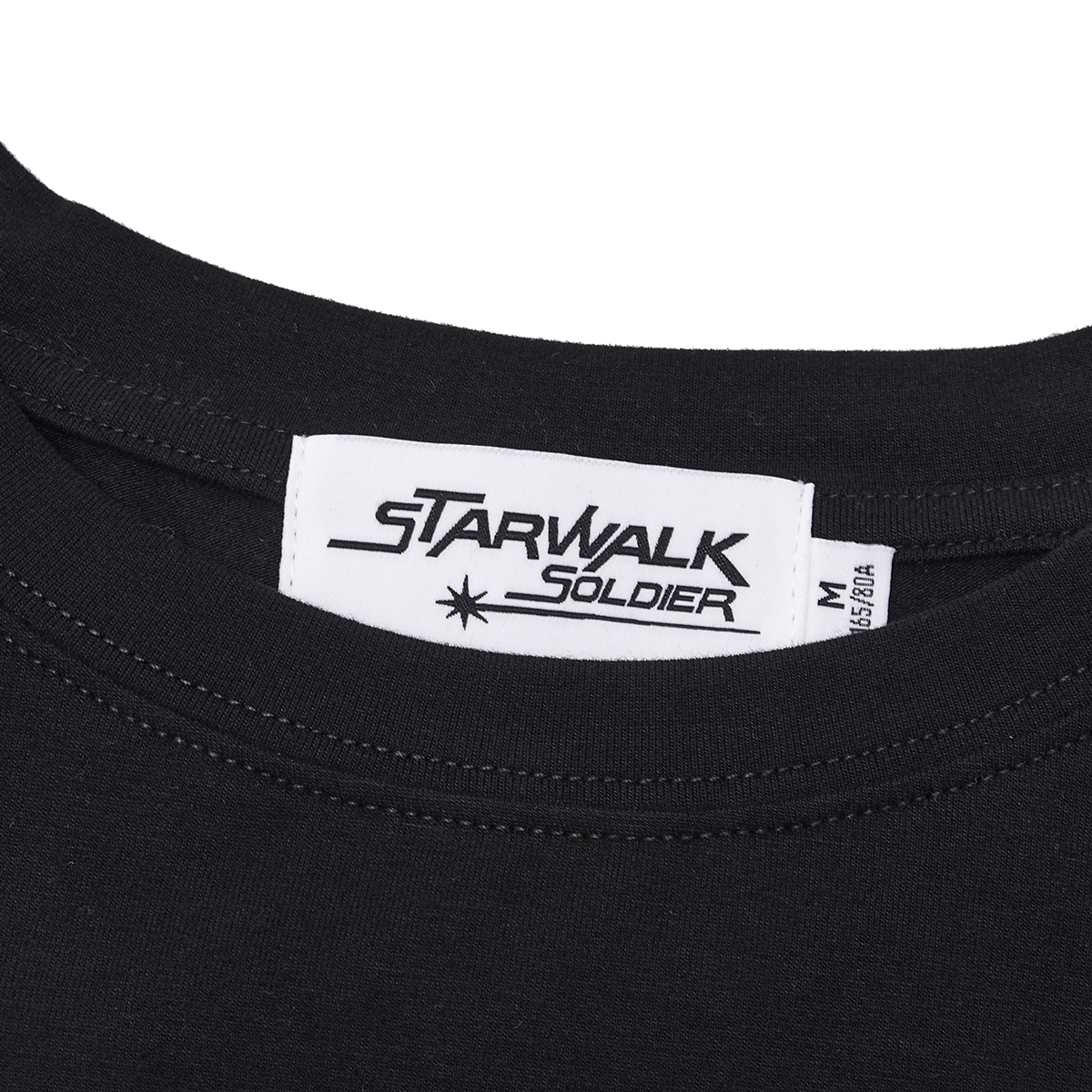 STARWALK SOLDIER 流星印花短款短袖 黑