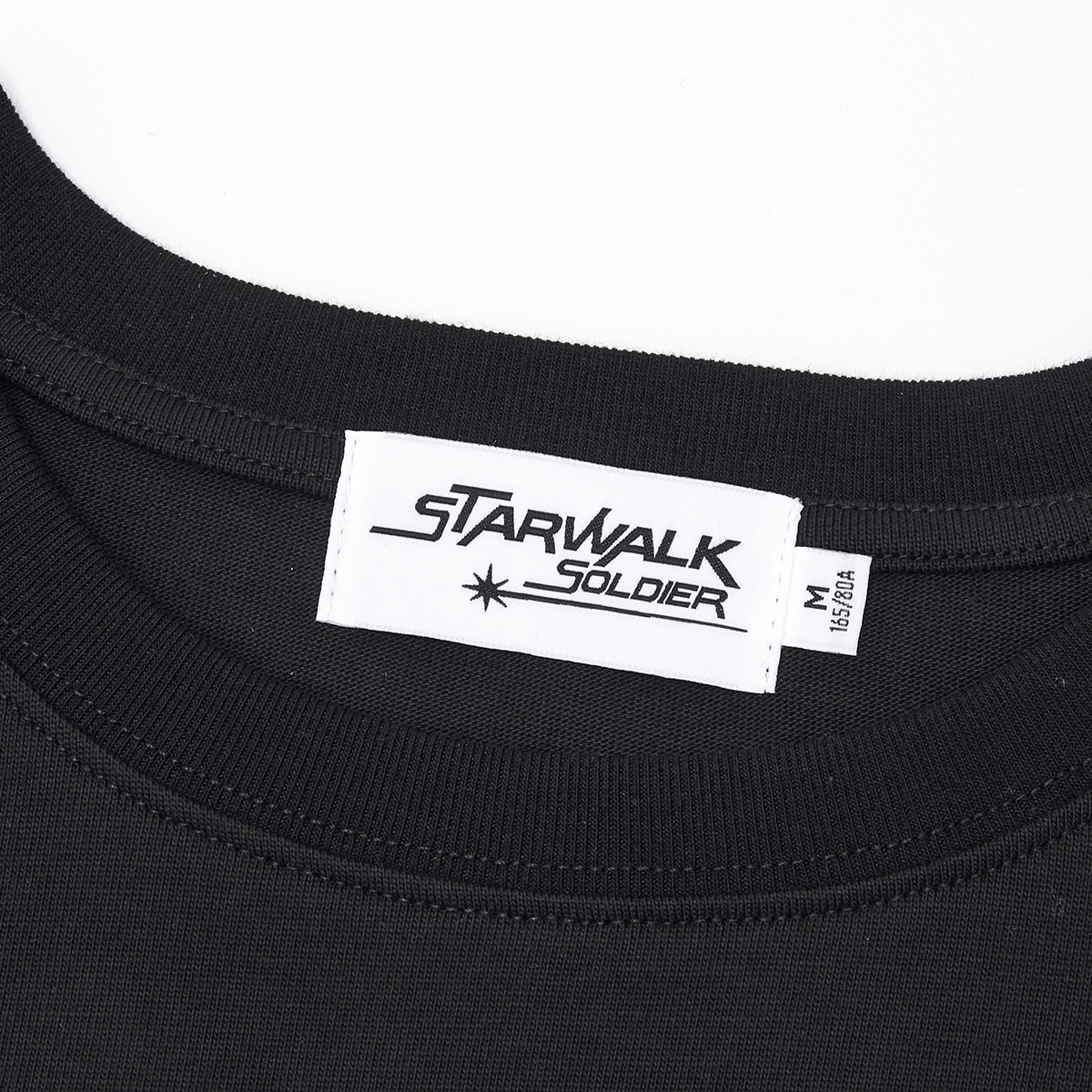 STARWALK SOLDIER 流星印花常规款圆领短袖 黑