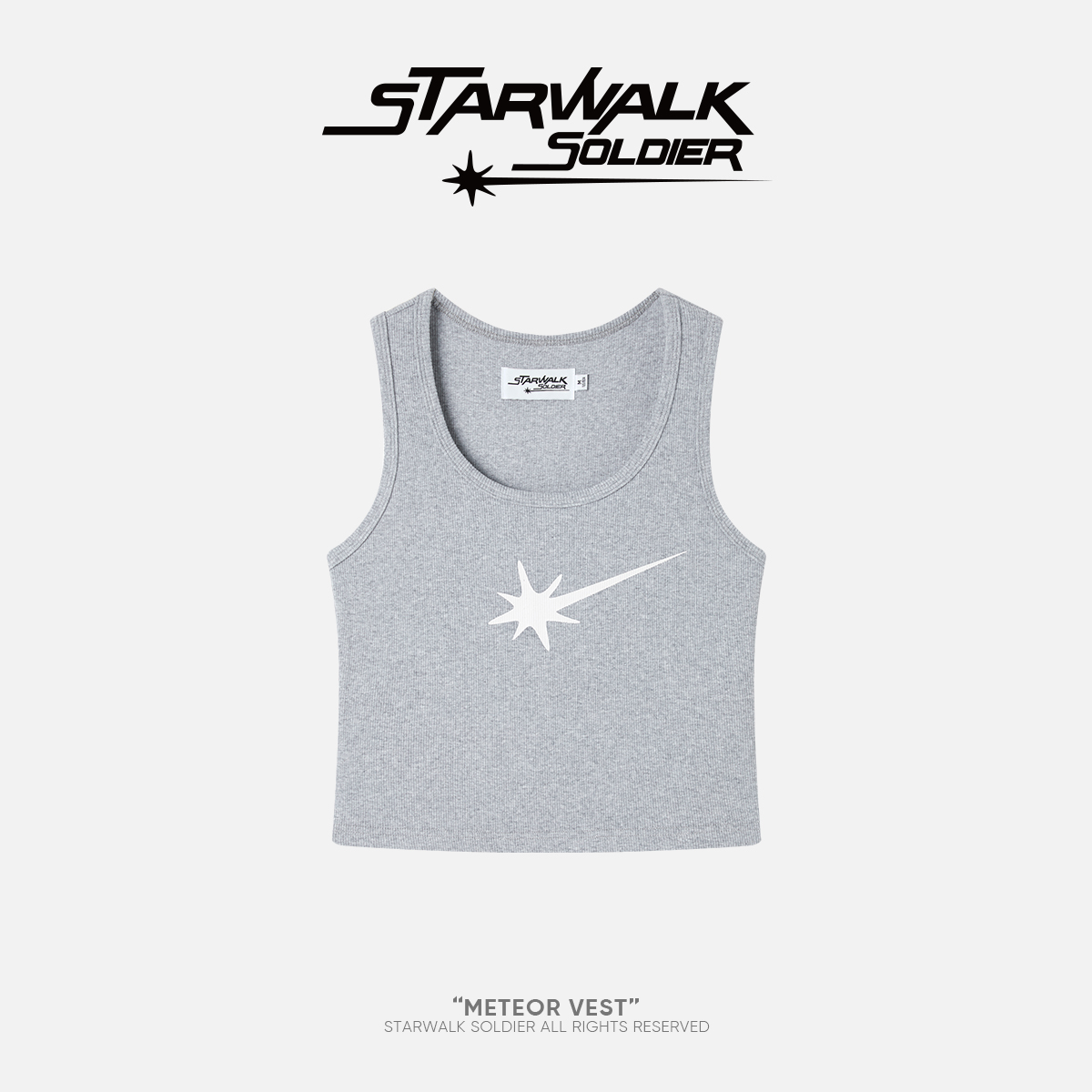 STARWALK SOLDIER 星星印花背心 灰