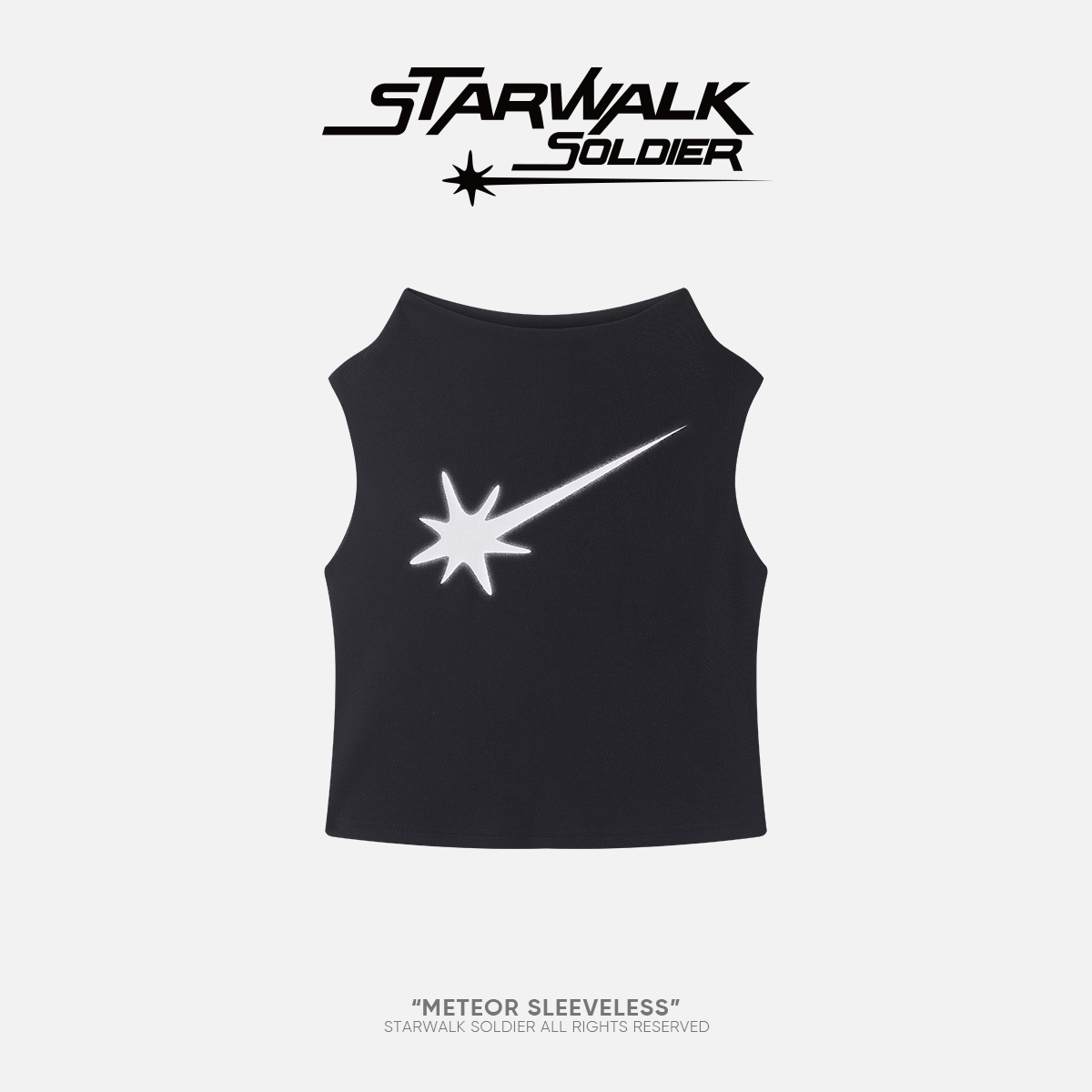 STARWALK SOLDIER 不规则领星星无袖