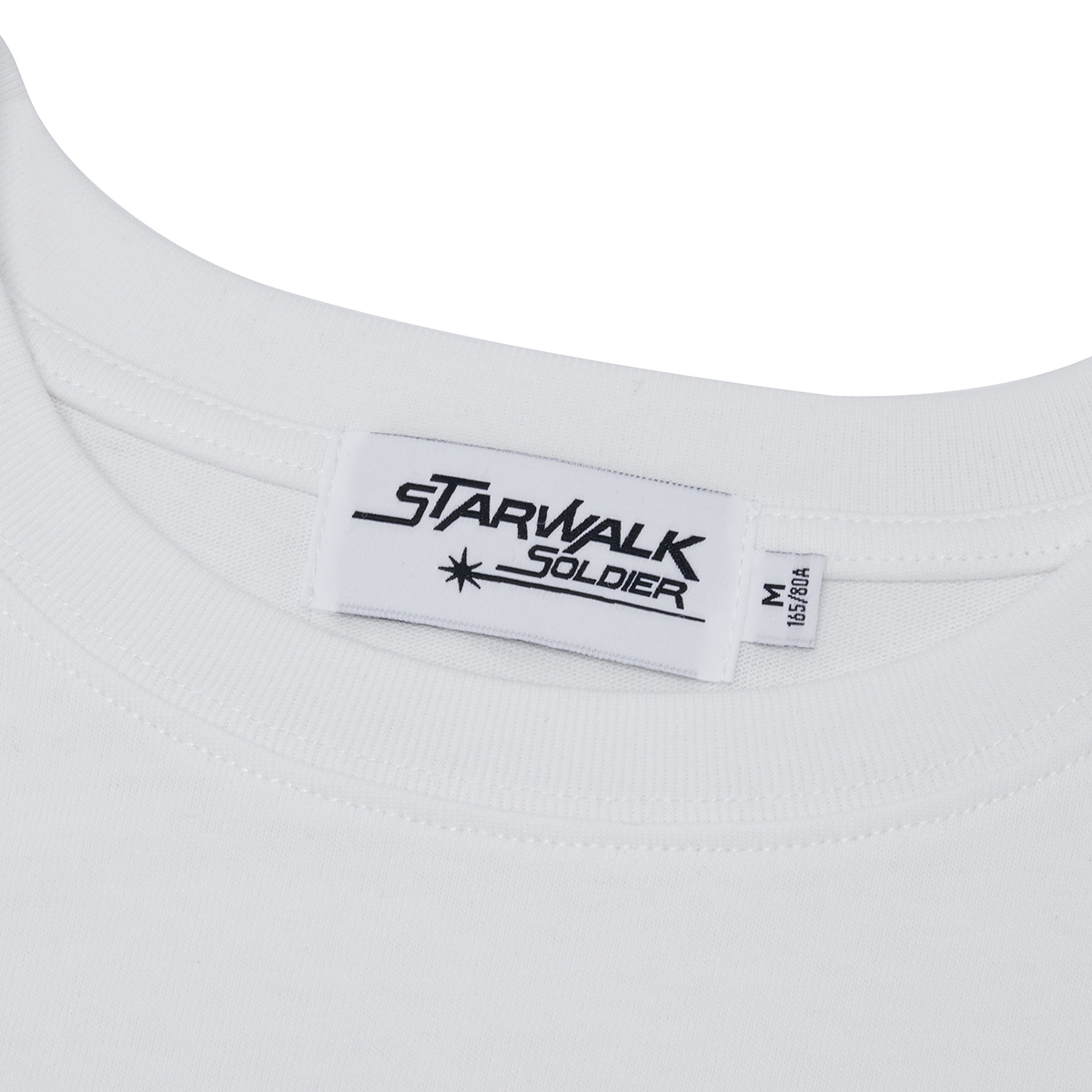 STARWALK SOLDIER 流星印花常规款圆领短袖 白
