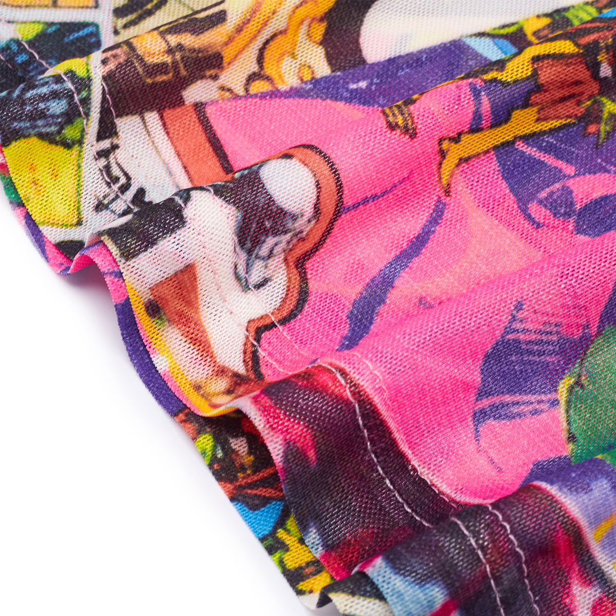 STARWALK SOLDIER 拼贴画网纱长袖