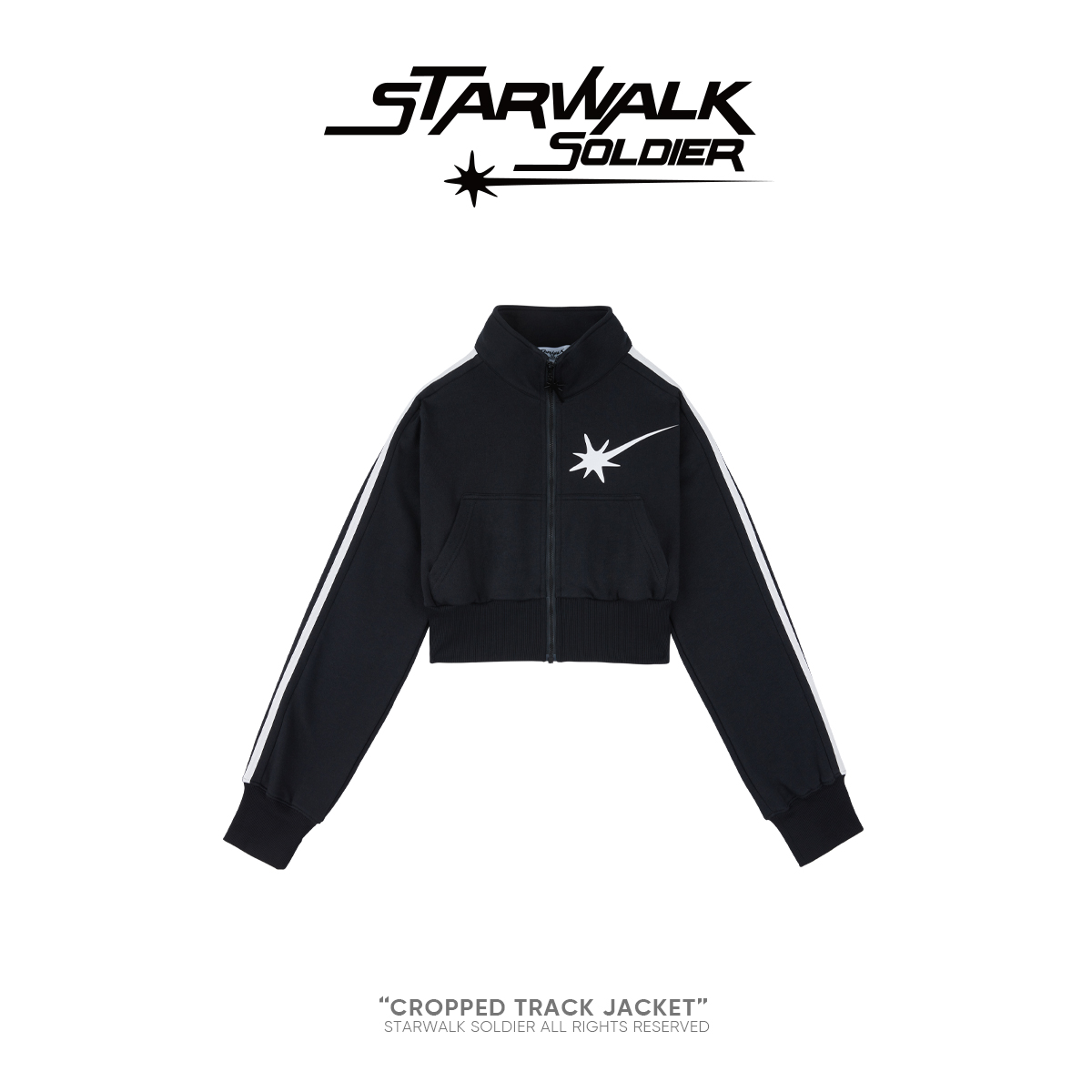 STARWALK SOLDIER 短款运动拉链开衫