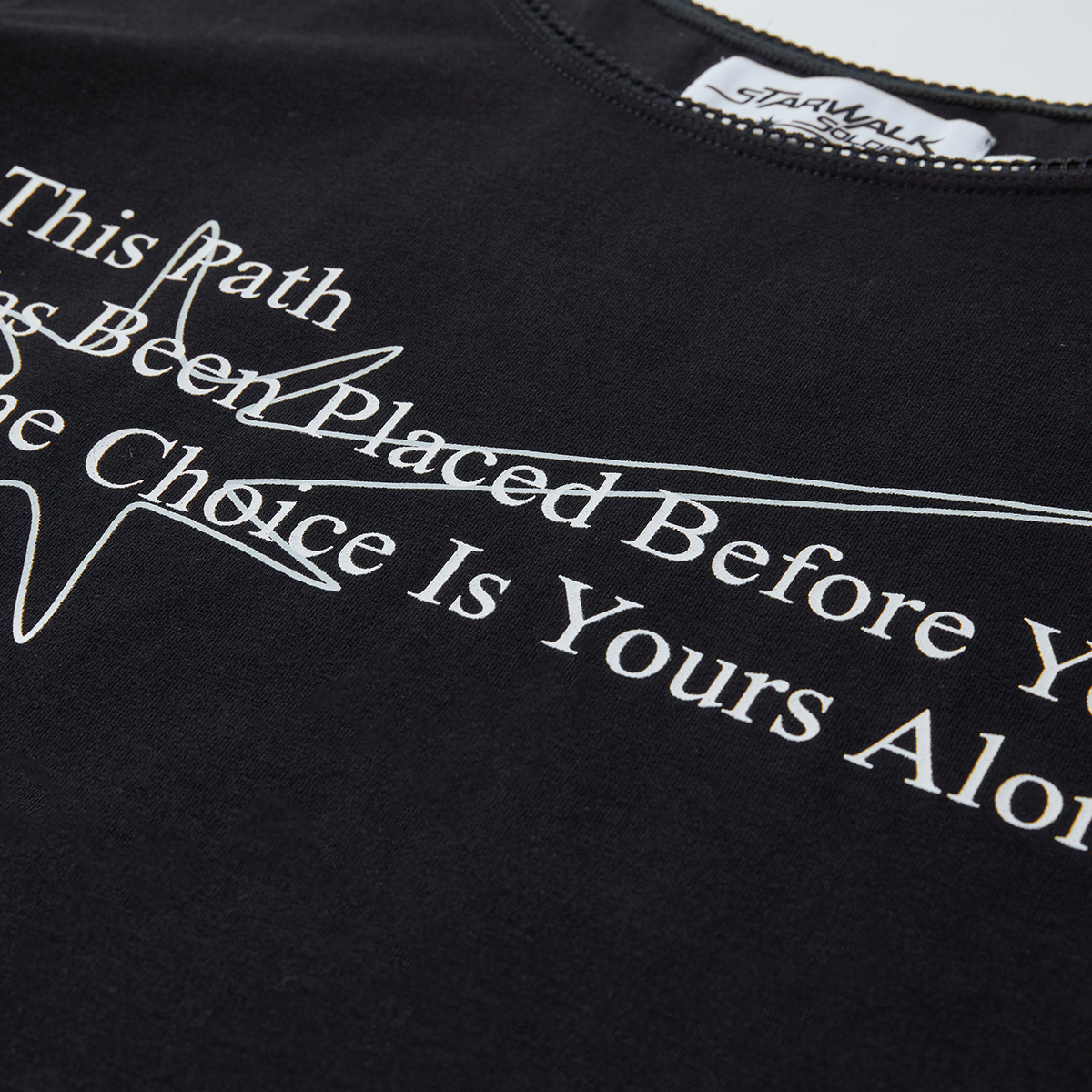 STARWALK SOLDIER U领印花针织长袖