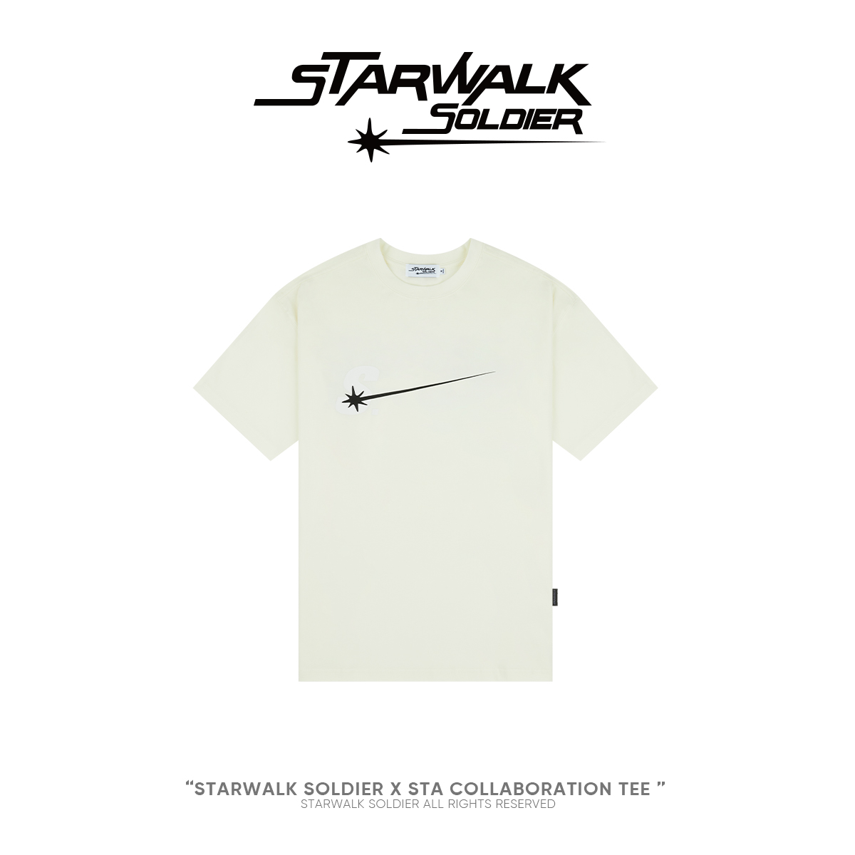 STARWALK SOLDIER STA 星星走路短袖 白