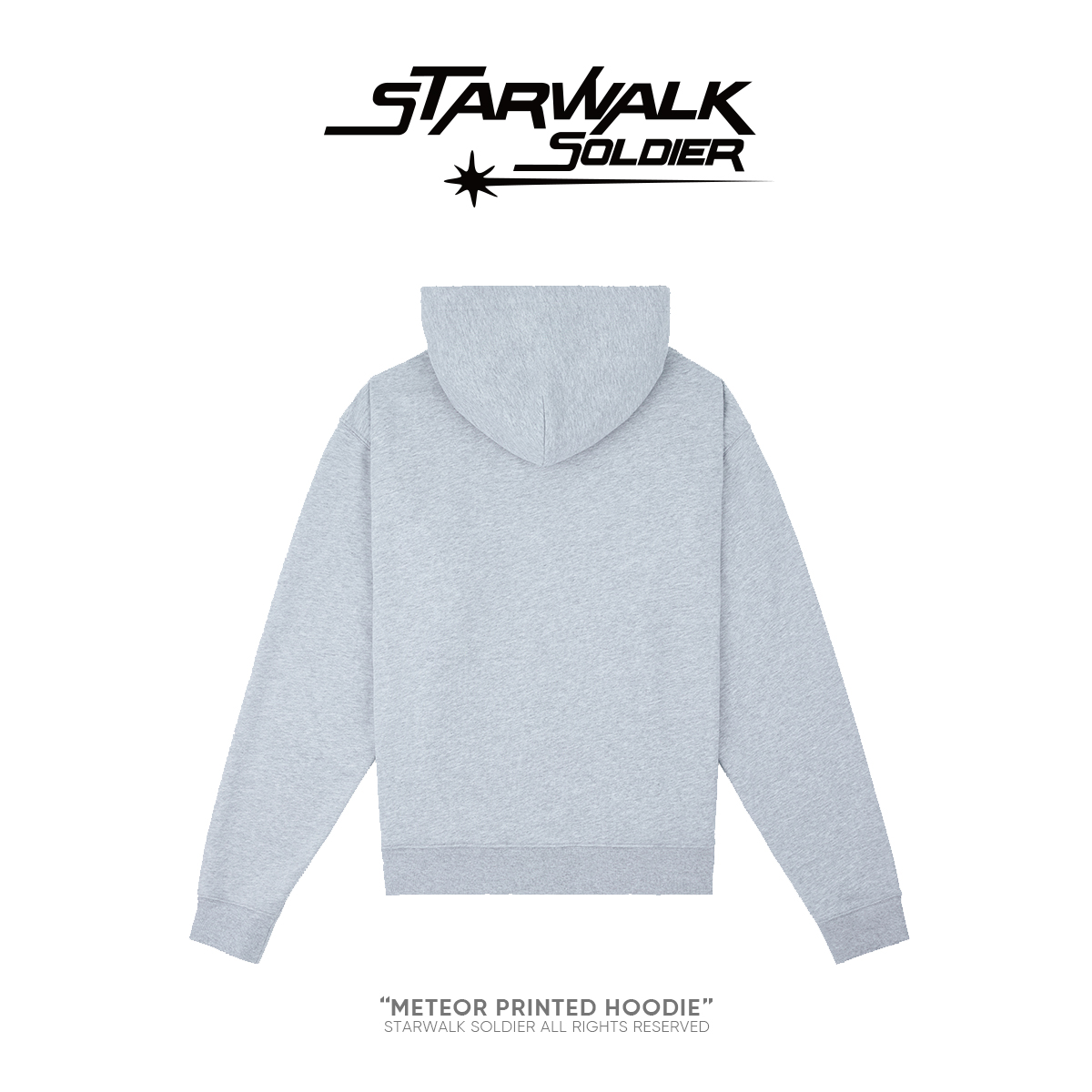 STARWALK SOLDIER 印花logol连帽卫衣 灰