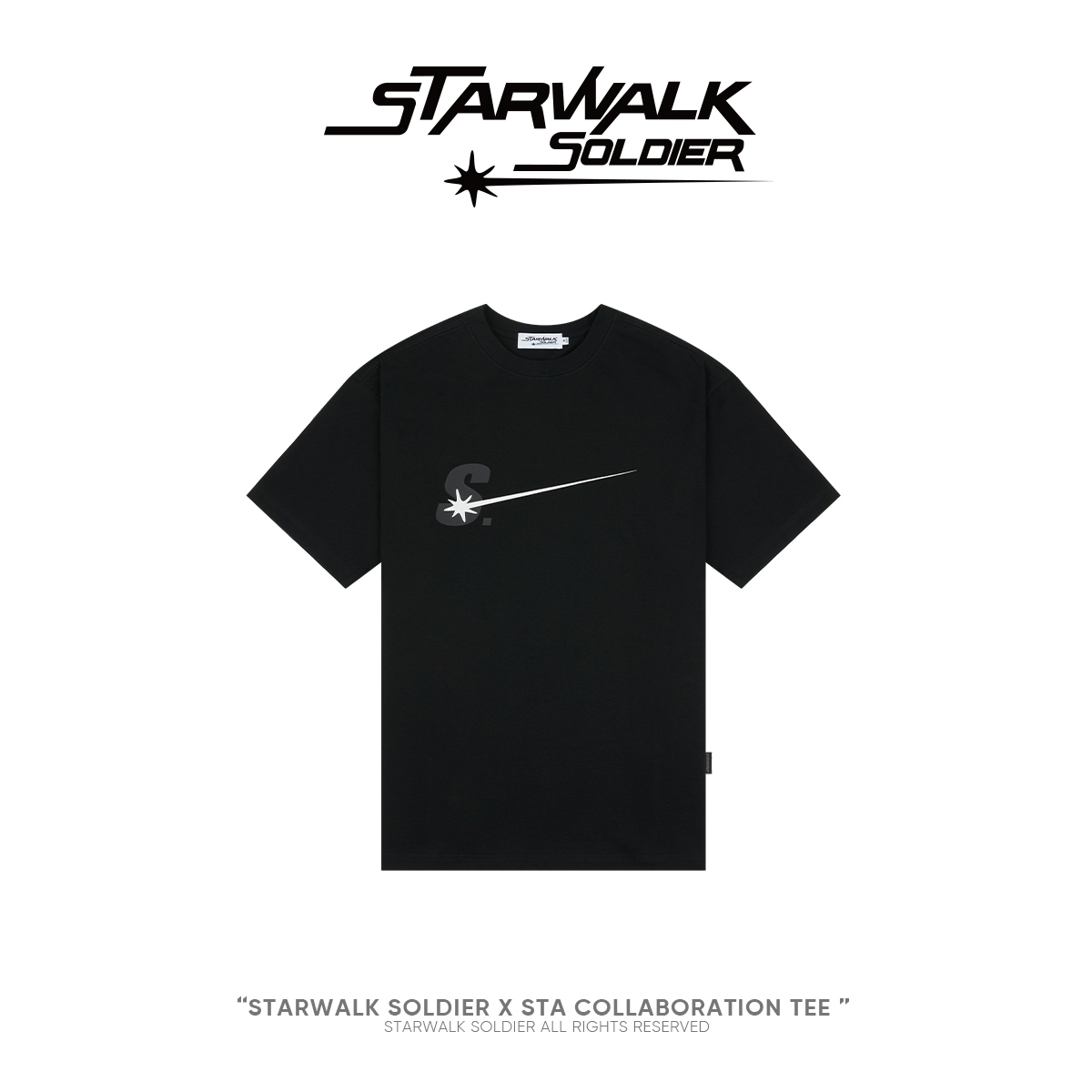 STARWALK SOLDIER STA 星星走路短袖 黑