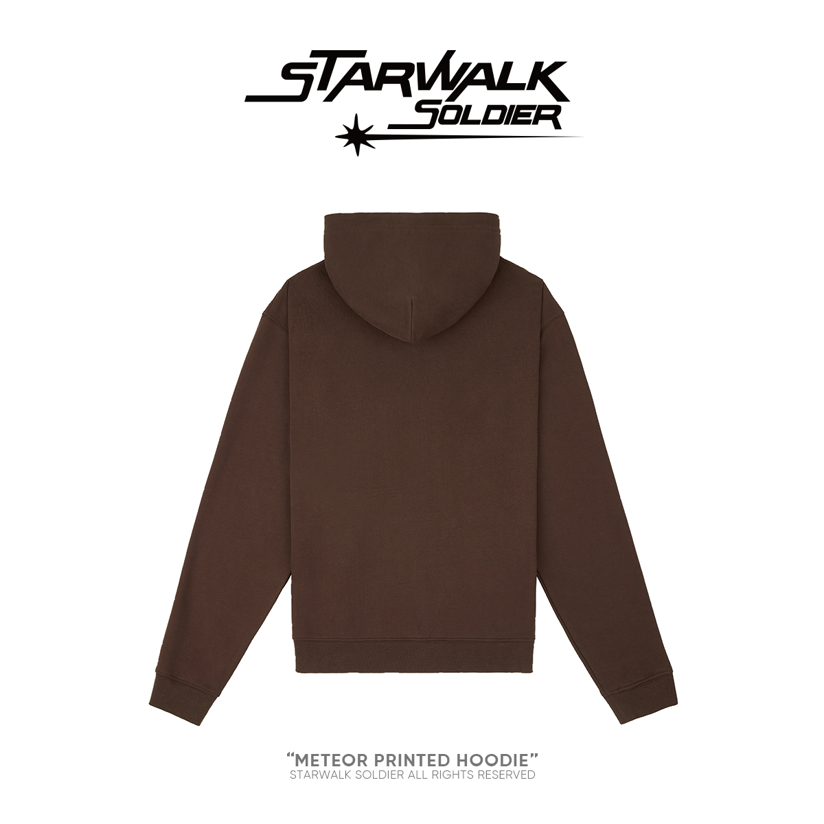 STARWALK SOLDIER 印花logol连帽卫衣 棕
