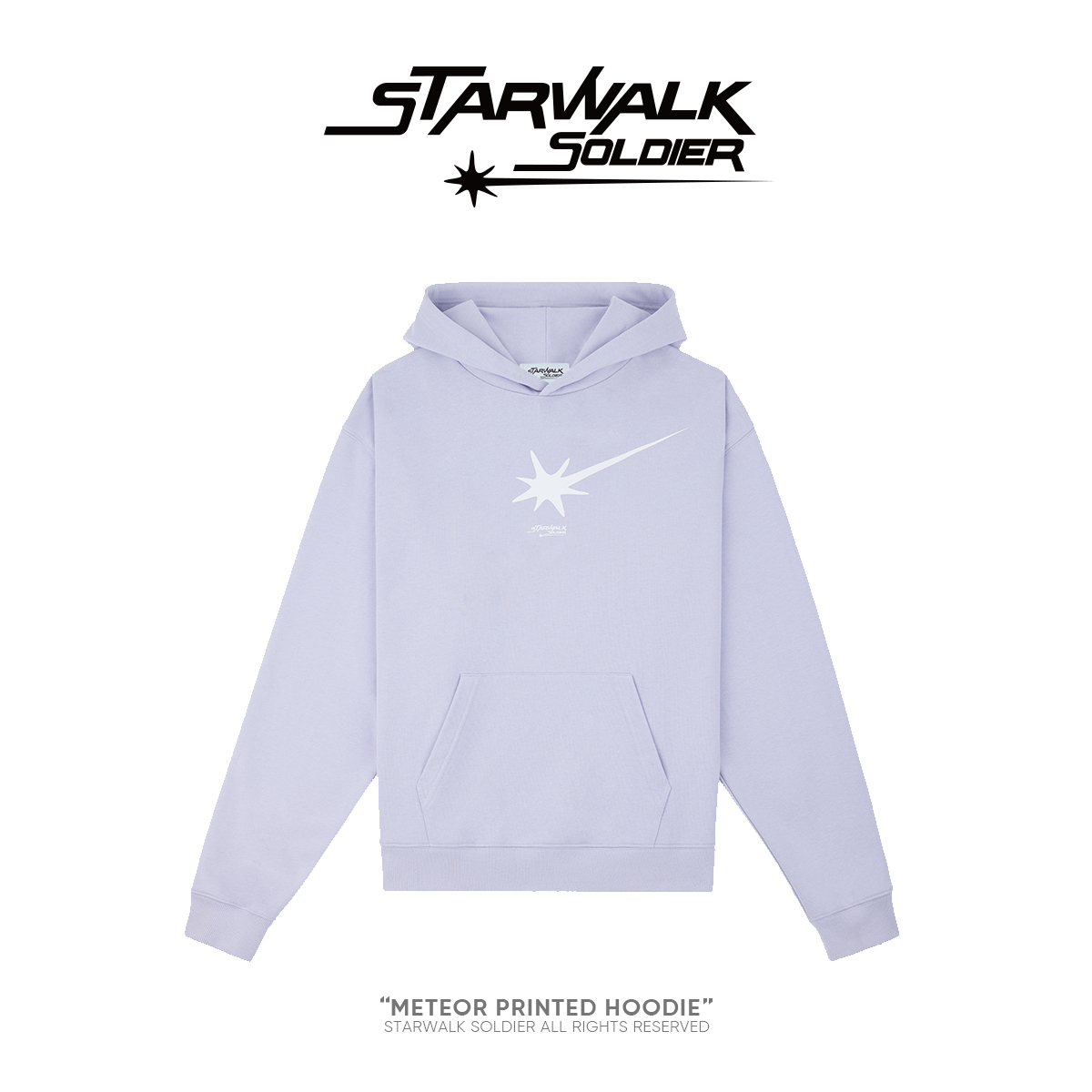 STARWALK SOLDIER 印花logol连帽卫衣 紫
