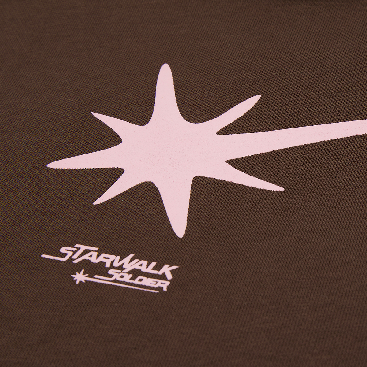 STARWALK SOLDIER 印花logol连帽卫衣 棕